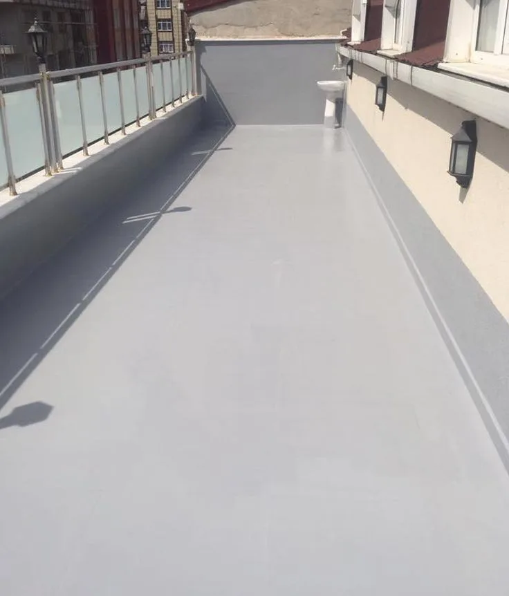 Balkon su yalıtımı - gri kaplama